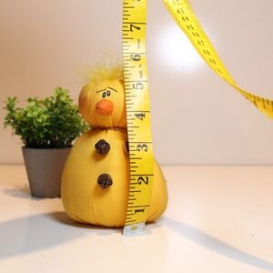 Yellow Decorative Chick Figurine with Jingle Bell Buttons Honey And Me Easter